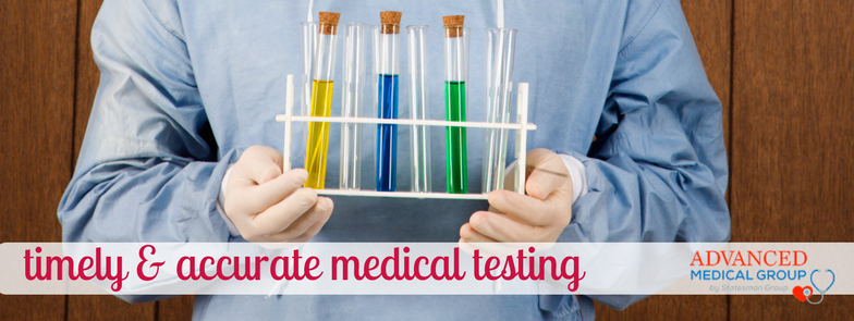 medic holding medical testing samples